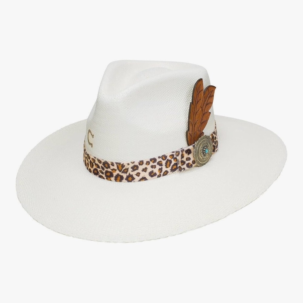 Charlie 1 Horse Heatseeker 3 3/4 Brim Leopard Cowboy Hat Medium